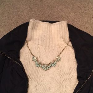 Blue sparkle statement necklace
